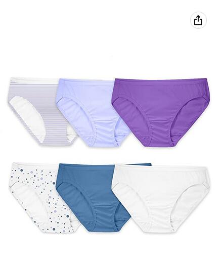 Women's Tag Free Cotton Bikini Panties