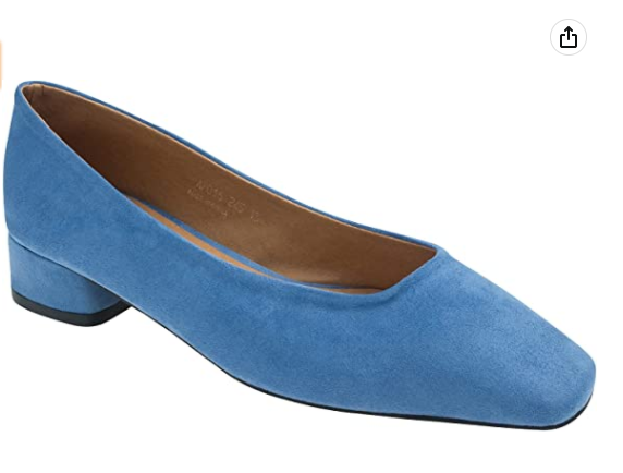 AnnaKastle Womens Eco Suede Classic Low Heel Pumps